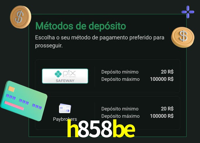 O cassino h858be oferece uma grande variedade de métodos de pagamento